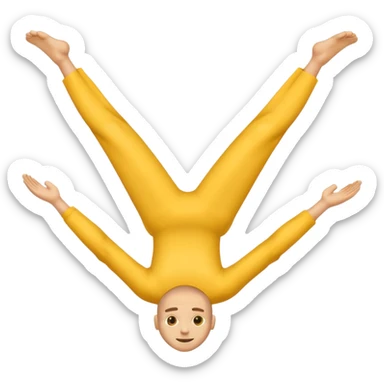 Default Male emoji laying on back with legs up in like V facing towards me sticker