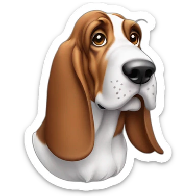 Basset hound dog sticker