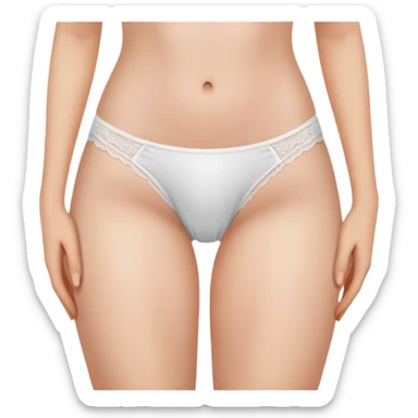 milf in white panties sticker