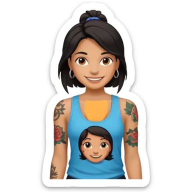 tattooed tourist girl sticker