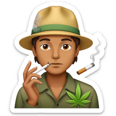 smoking weed sticker