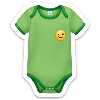 
Plain green baby’s onesie shirt sticker