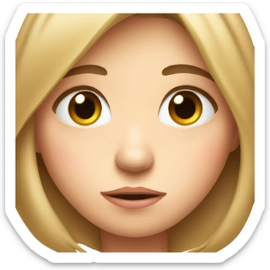 Embarrassed girl with red cheeks sticker