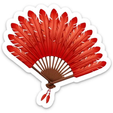 a-dovetail-consisting-of-red-feathers-that-spread-out-in-a-fan-shape.-without-the-dove. sticker