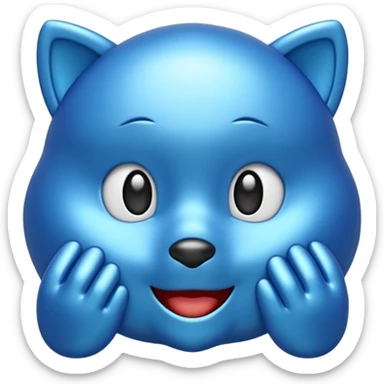 Blue sigma emoji sticker