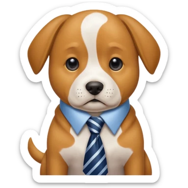 My dog whereing a tie sticker