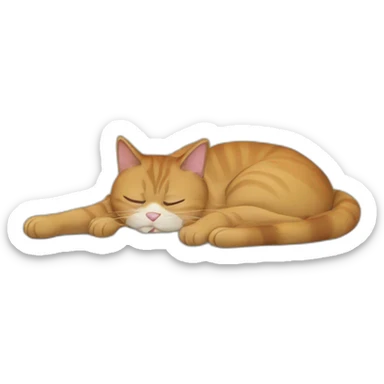 un chat qui dort sticker