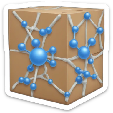 a box with atoms inside sticker