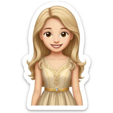 selfie of elegant light skinned girl sticker