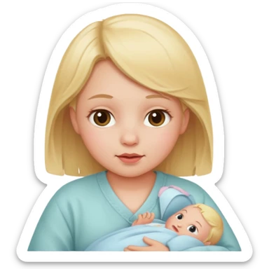 blond newborn sticker