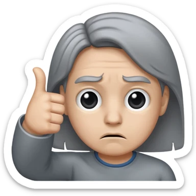 Thumbs down sad face sticker