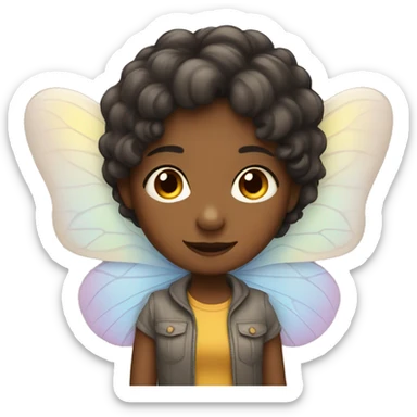 a girl with butterfly wings sticker