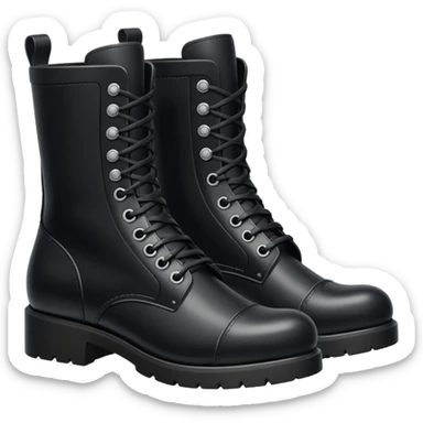 A pair of black boots sticker