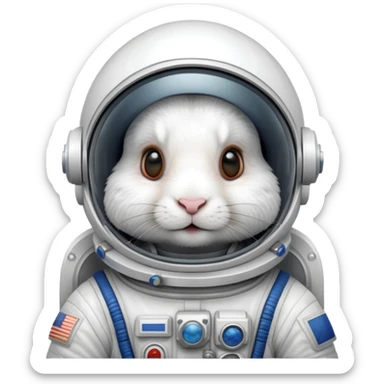 lapin cosmonau sticker
