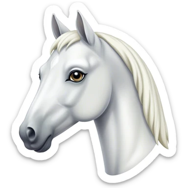 White Arabic hourse sticker