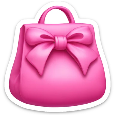 pink bag with bow sticker