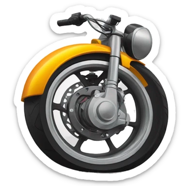 Roue arrière en moto  sticker