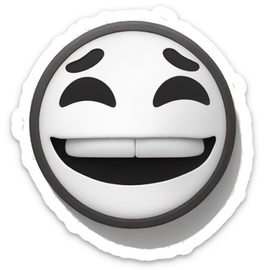 black/white smiley with snus in the upper lip sticker