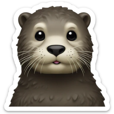 A king Sea otter sticker
