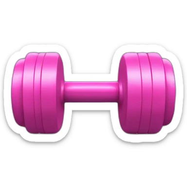 pink dumbbells sticker