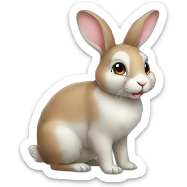 Cute rabbit sticker
