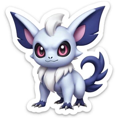 Edgy Cool Cute Kawaii Noibat-Absol-Pokemon Full Body sticker