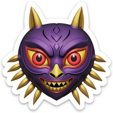 majoras mask mixed with the questioning face sticker