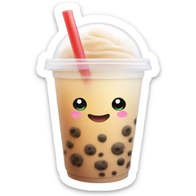 Bubble tea sticker