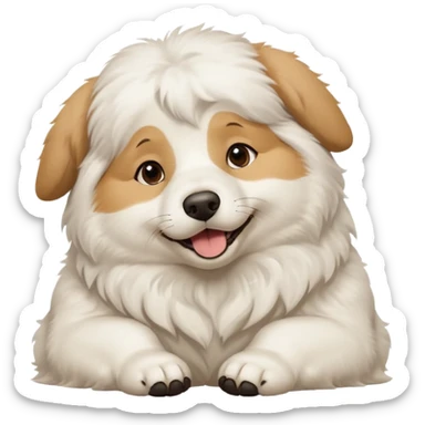 Great Pyrenees Belly Rub Emoji sticker