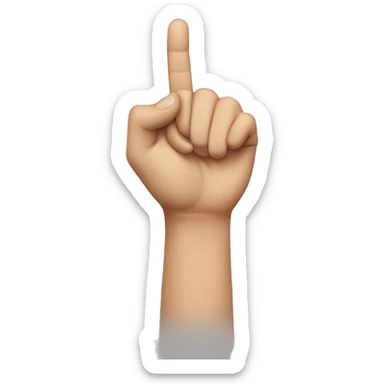 hand pointing to sad face  sticker