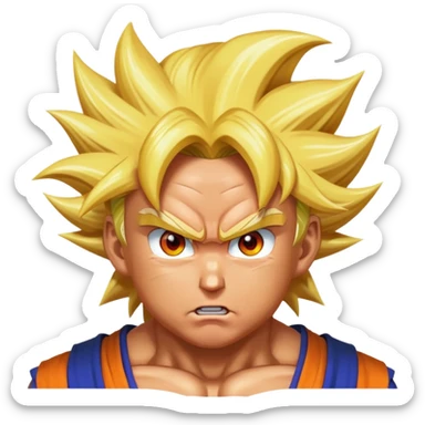Donald trump going super saiyan dragon ball z style  sticker