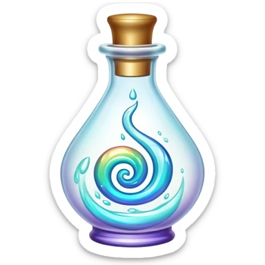 An ornate beautiful vial containing a magical liquid sticker