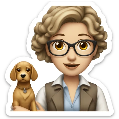 architect girl with a dog sticker