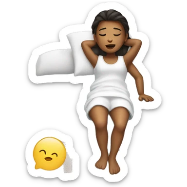 girl waking up in the morning  sticker