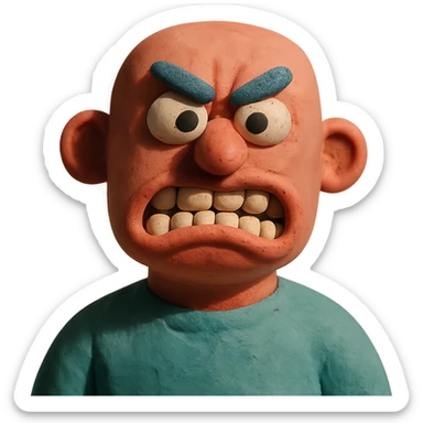 grimace claymation style sticker
