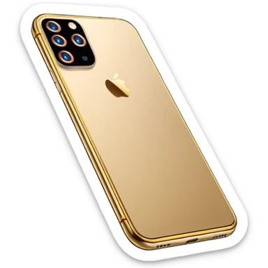 Gold border iPhone 16 Pro Max frontview sticker