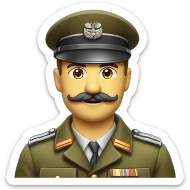 Soldat allemand petite moustache fliege sticker