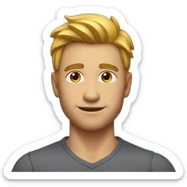 1.8 slight muscle lines, sunny handsome guy, straight man sticker