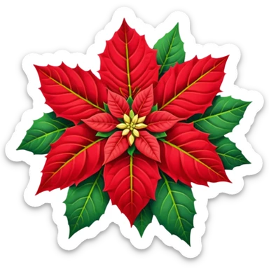 Poinsettia emoji sticker