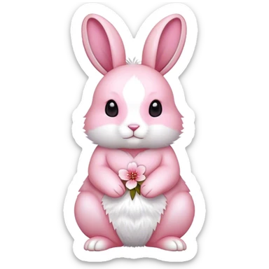 cherry blossom rabbit body sticker