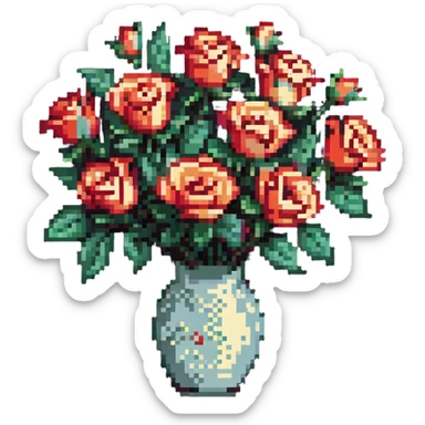 bouquet of roses sticker