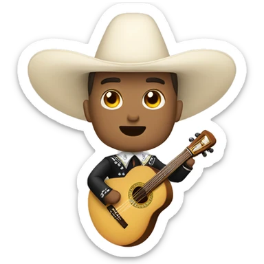 emoji mariachi de tez blanca  sticker
