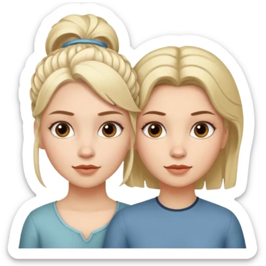 two sisters – Sonya and Taya (there is a general similarity, but they look different) sticker