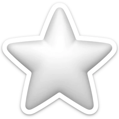 star heart that is White sticker