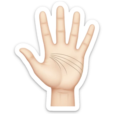 open palm with mystical lines sticker