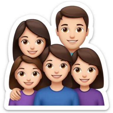 2 girls 1 guy brunettes  sticker