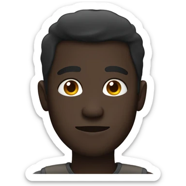 dark skinned male daydreaming sticker