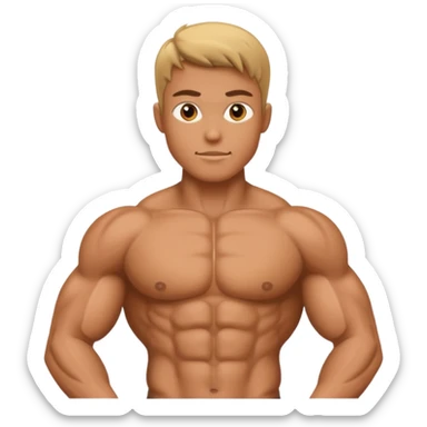 human torso, with well-defined muscles sticker