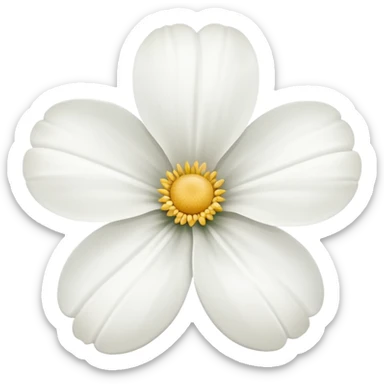 Flor blanca de sentido pésame sticker