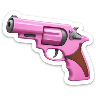pretty pink gun sticker